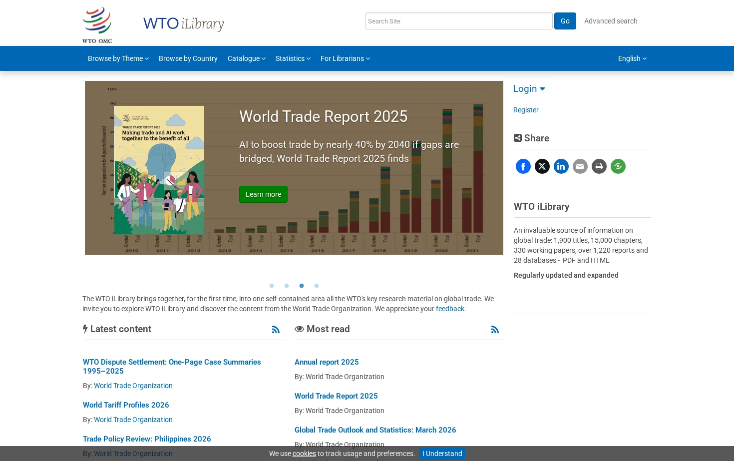 WTO iLibrary 页面快照